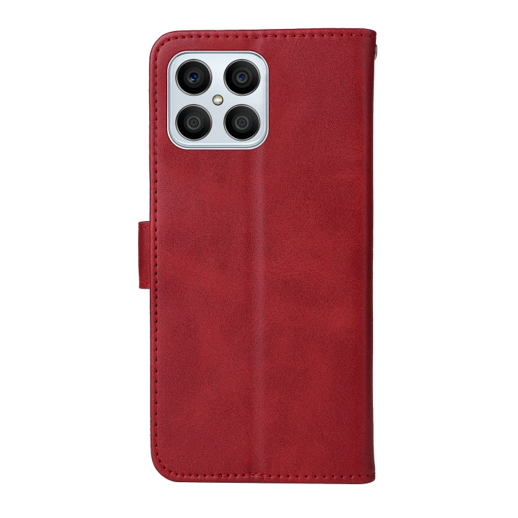 SOLID Knižkové puzdro pre Honor X6 / X8 5G - červené