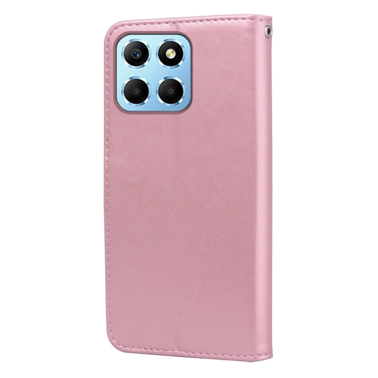 ROSE Knižkové puzdro pre Honor X6 / X8 5G - ružové
