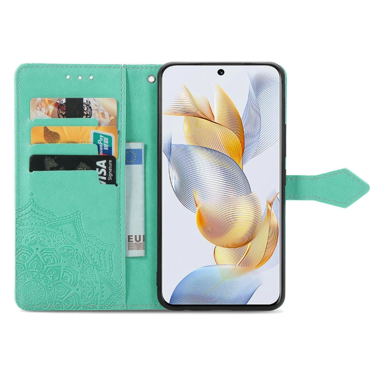MANDALA Knižkové puzdro pre Honor 90 5G - zelené