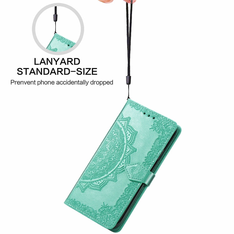 MANDALA Knižkové puzdro pre Honor 90 5G - zelené