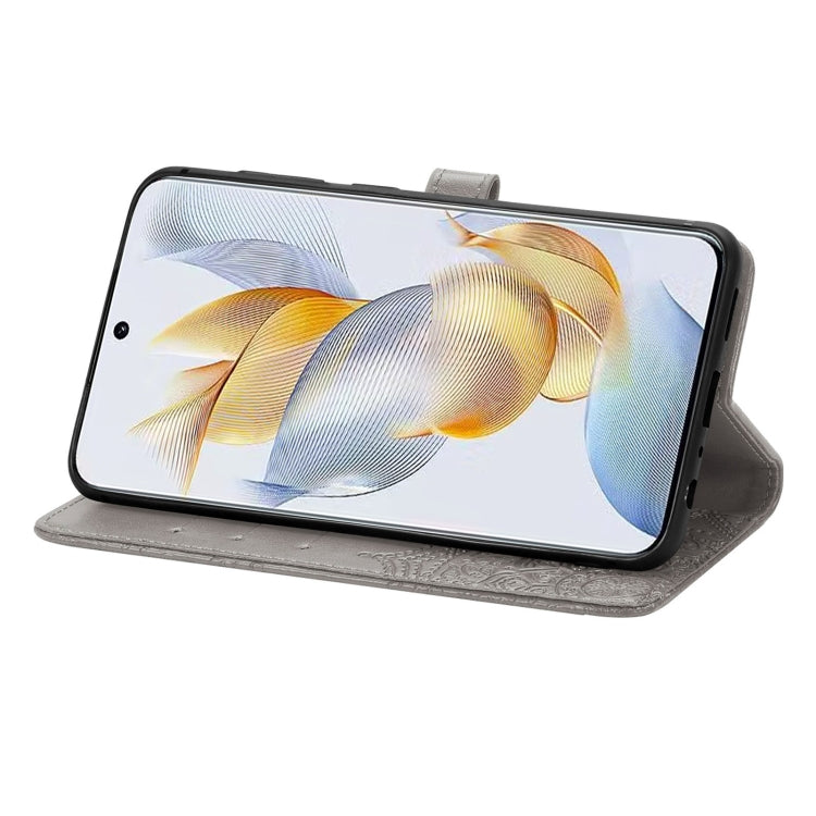 MANDALA Knižkové puzdro pre Honor 90 5G - sivé