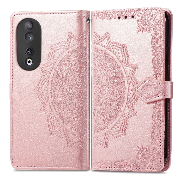 MANDALA Knižkové puzdro pre Honor 90 5G - ružové