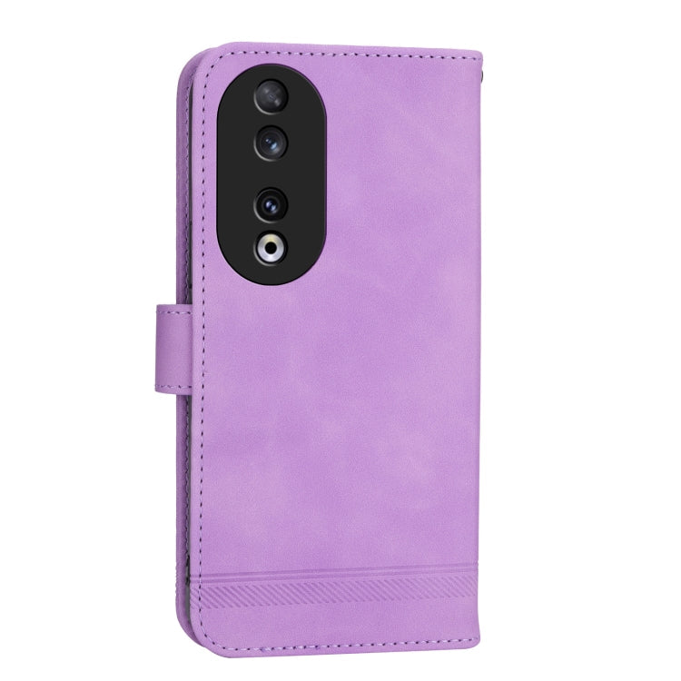 DIERFENG Knižkové puzdro pre Honor 90 5G - fialové