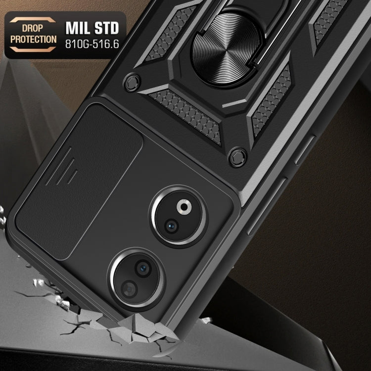 SLIDING ARMOR Tvrdený kryt pre Honor 90 5G - čierny