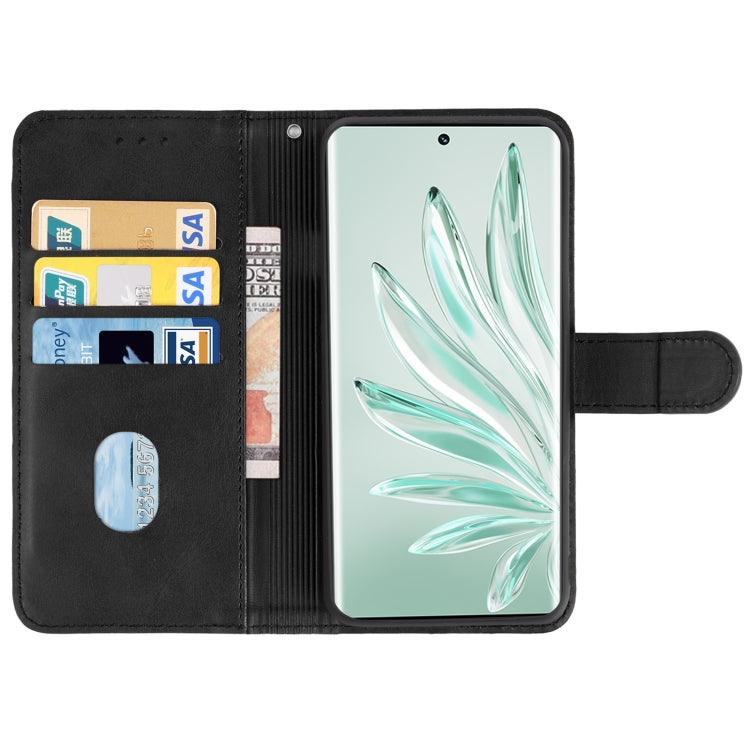 SOLID Knižkové puzdro pre Honor 70 - čierne