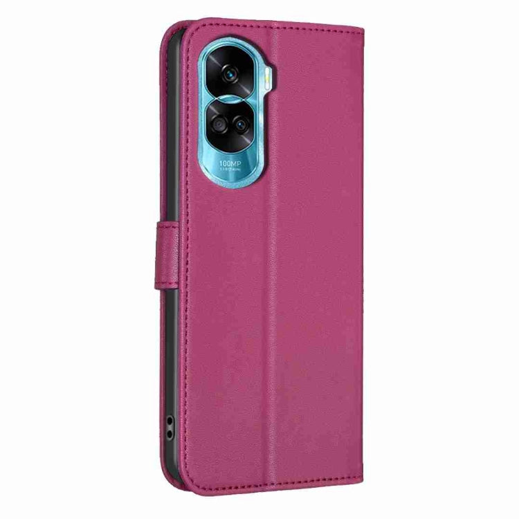 LEAF Knižkové puzdro pre Honor 90 Lite 5G - bordové