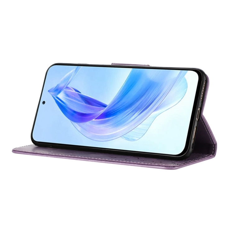 BUTTERFLY Knižkové puzdro pre Honor 90 Lite 5G - fialové