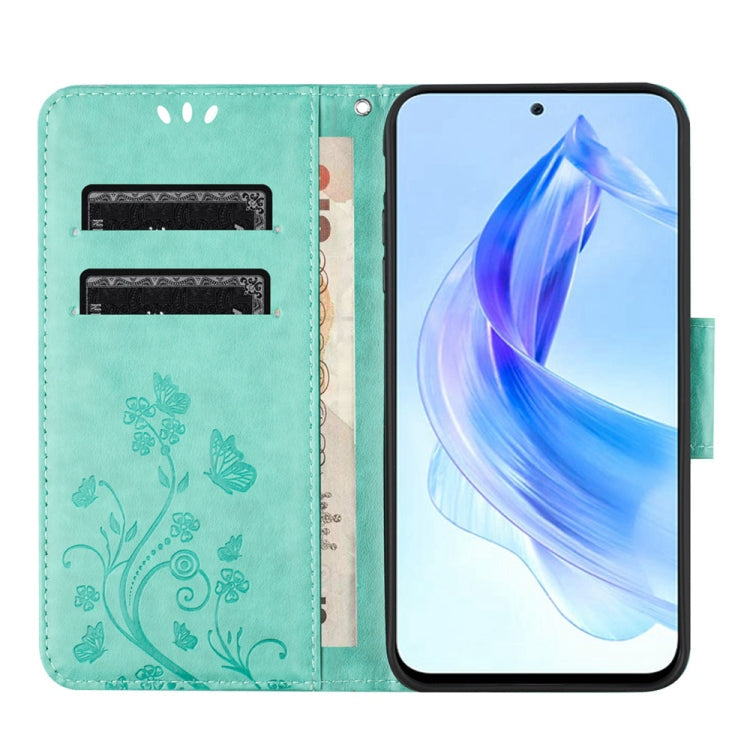 BUTTERFLY Knižkové puzdro pre Honor 90 Lite 5G - zelené