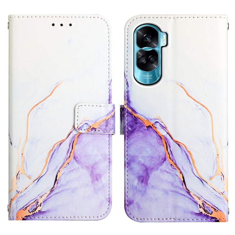 MARBLE Knižkové puzdro pre Honor 90 Lite 5G - fialové