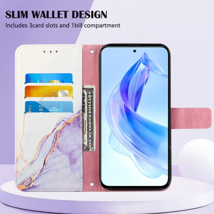 MARBLE Knižkové puzdro pre Honor 90 Lite 5G - fialové