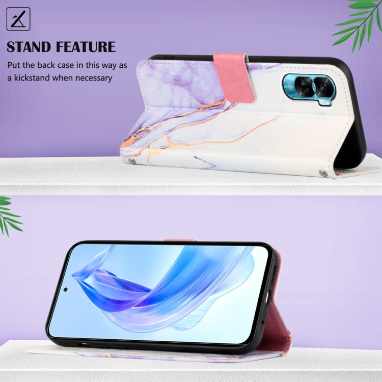 MARBLE Knižkové puzdro pre Honor 90 Lite 5G - fialové