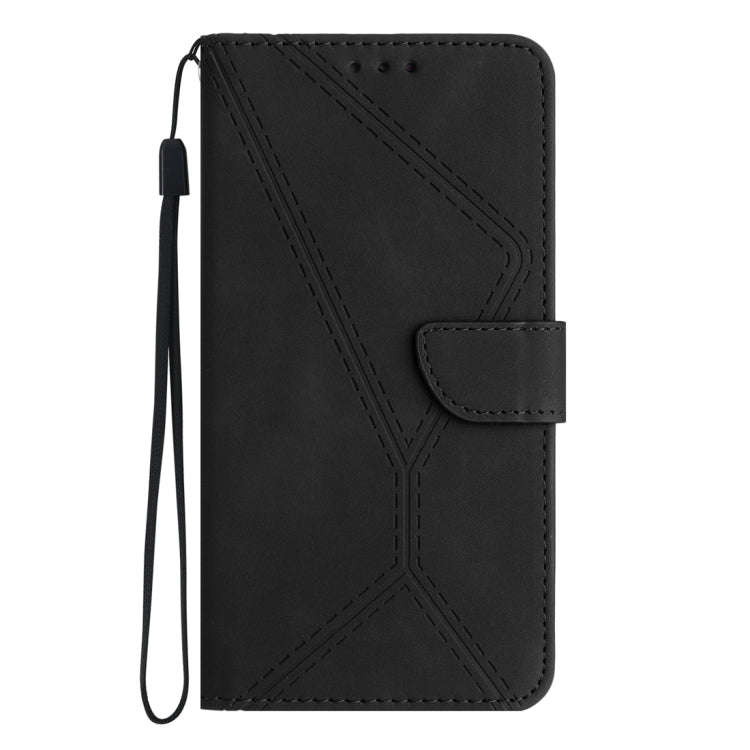 STITCHING Knižkové puzdro pre Honor 90 Lite 5G - čierne