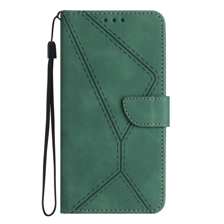 STITCHING Knižkové puzdro pre Honor 90 Lite 5G - zelené