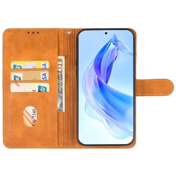 SOLID Knižkové puzdro pre Honor 90 Lite 5G - hnedé
