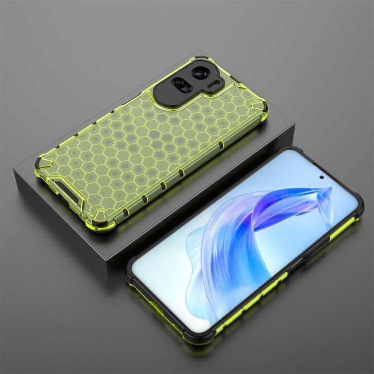 HONEYCOMB Tvrdený kryt pre Honor 90 Lite 5G - zelený