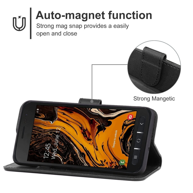 SOLID Knižkové puzdro pre Samsung Galaxy Xcover 4 / 4s - čierne