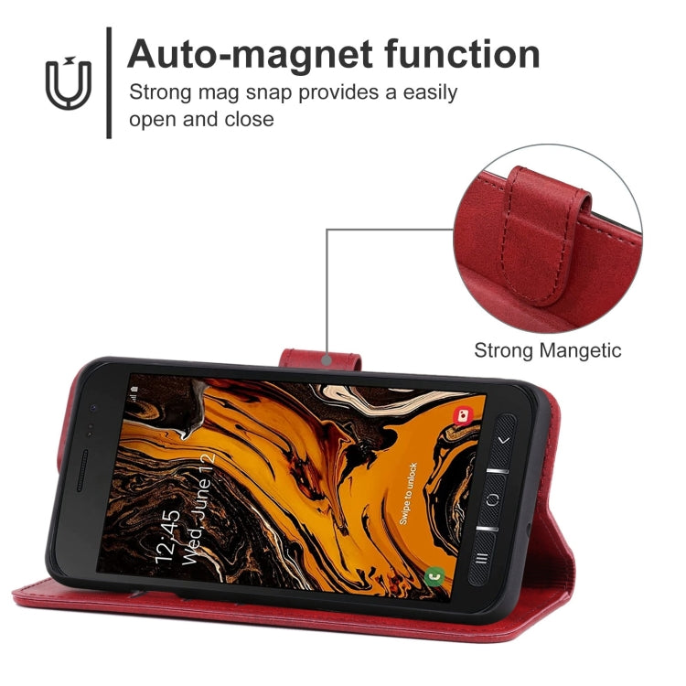 SOLID Knižkové puzdro pre Samsung Galaxy Xcover 4 / 4s - červené