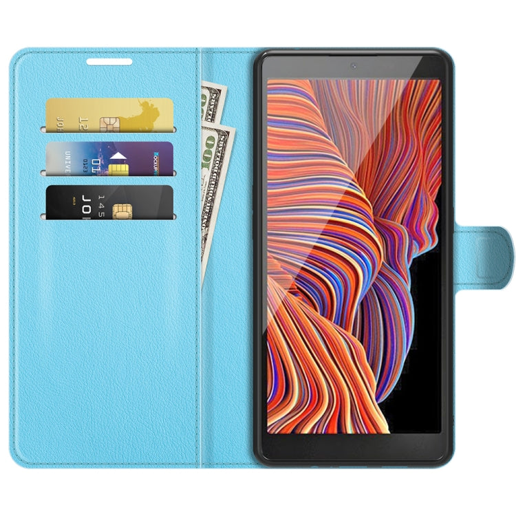 LITCHI Knižkové puzdro pre Samsung Galaxy Xcover 5 - modré