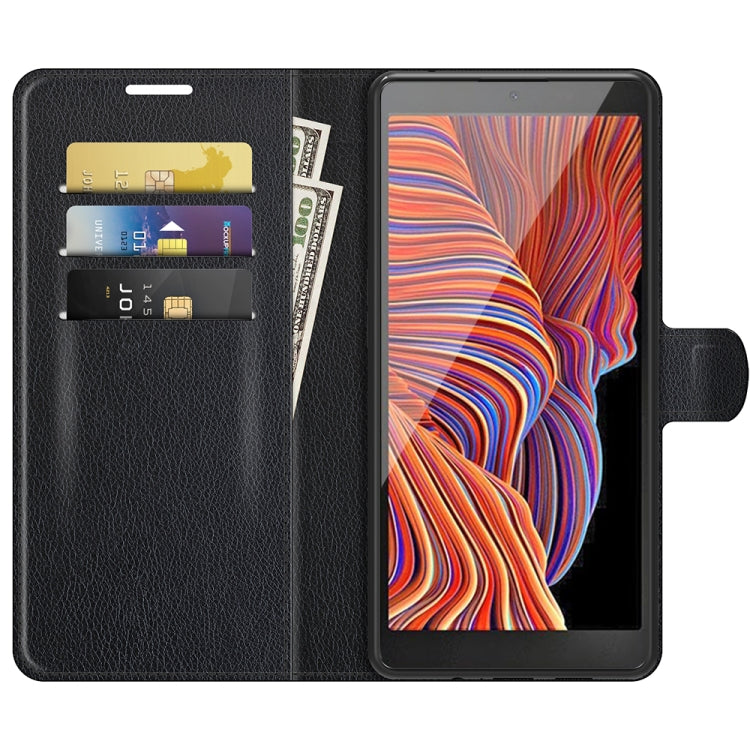 LITCHI Knižkové puzdro pre Samsung Galaxy Xcover 5 - čierne