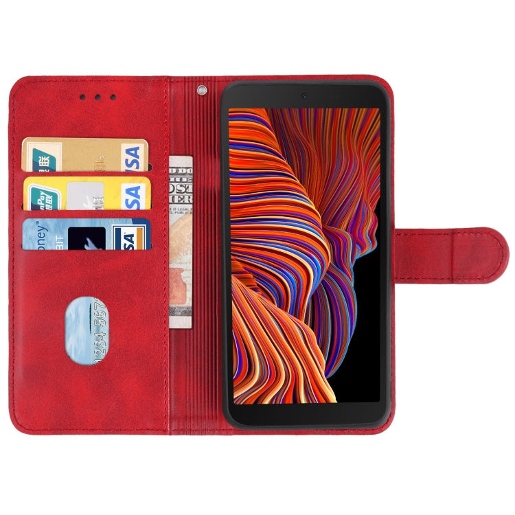 SOLID Knižkové puzdro pre Samsung Galaxy Xcover 5 - červené