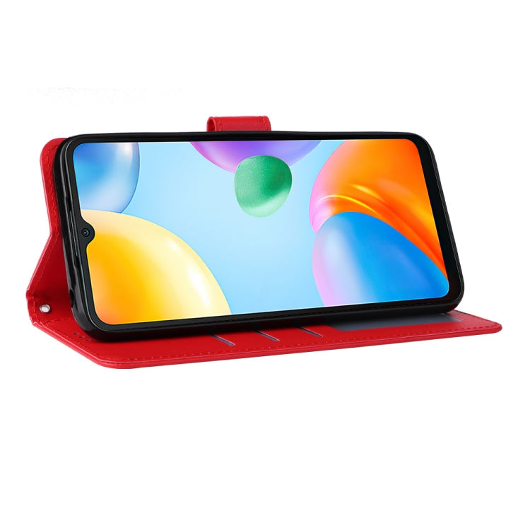 SOLID Knižkové puzdro pre Xiaomi Redmi 10C - červené