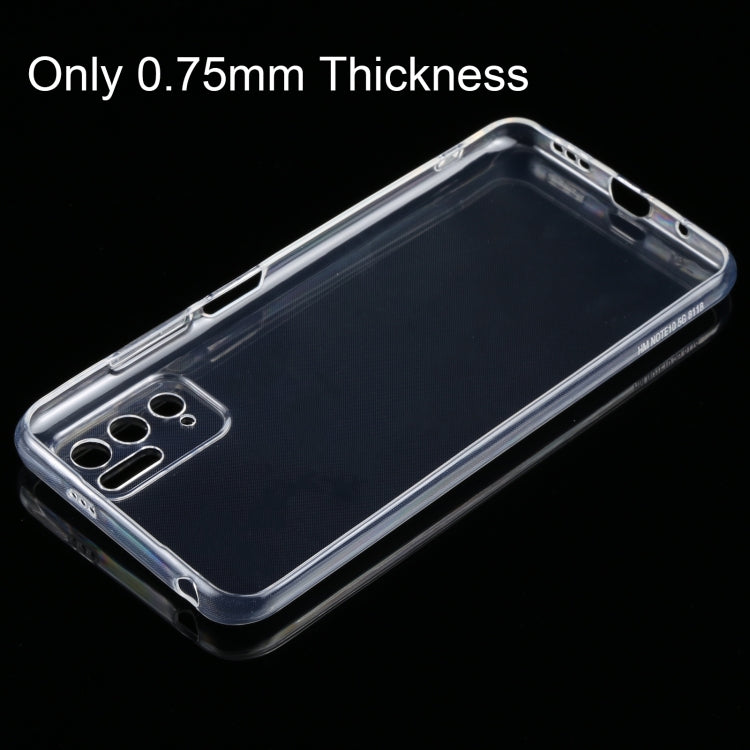 TRANSPARENTNÝ Silikónový obal pre Xiaomi Redmi Note 10 5G - priesvitný