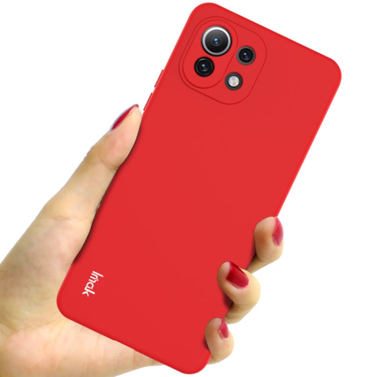 MATT Silikónový obal pre Xiaomi Mi 11 Lite / Mi 11 Lite 5G - červený