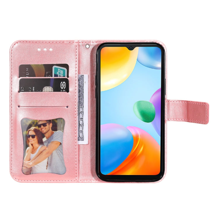 FLOWER Knižkové puzdro pre Xiaomi Redmi 10C - ružové
