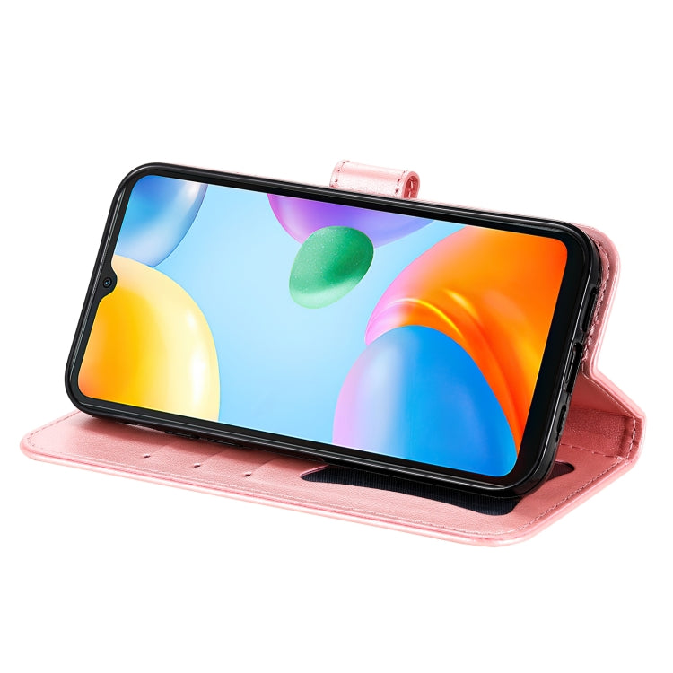 FLOWER Knižkové puzdro pre Xiaomi Redmi 10C - ružové