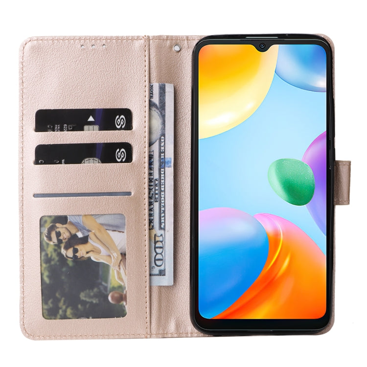 SOLID Knižkové puzdro pre Xiaomi Redmi 10C - zlaté