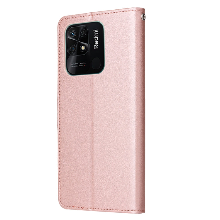 SOLID Knižkové puzdro pre Xiaomi Redmi 10C - ružové
