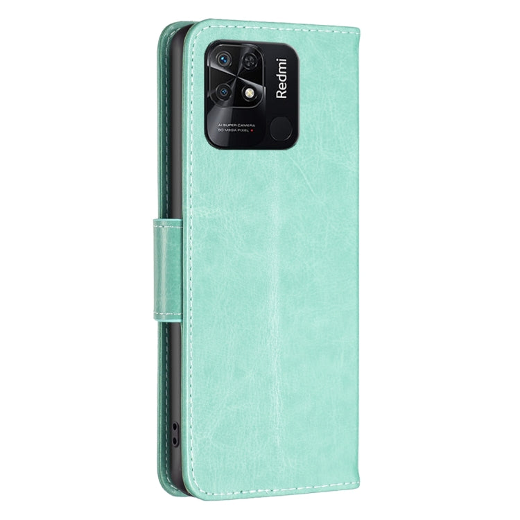 LEAF Knižkové puzdro pre Xiaomi Redmi 10C - zelené