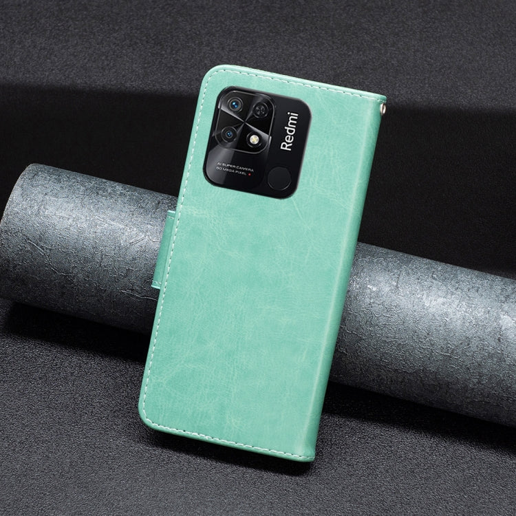 LEAF Knižkové puzdro pre Xiaomi Redmi 10C - zelené