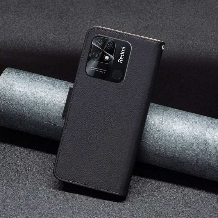 LAMBSKIN Knižkové puzdro pre Xiaomi Redmi 10C - čierne
