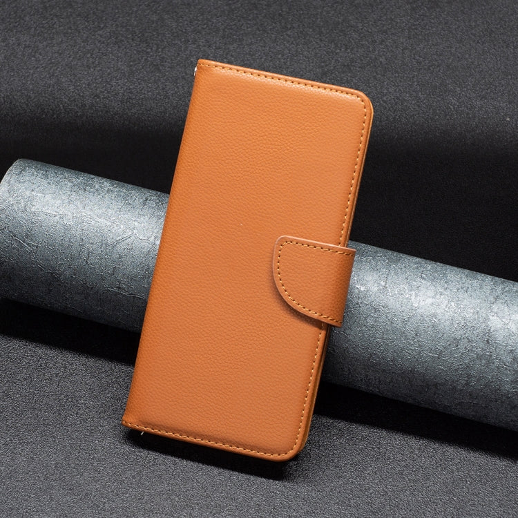 LAMBSKIN Knižkové puzdro pre Xiaomi Redmi 10C - hnedé