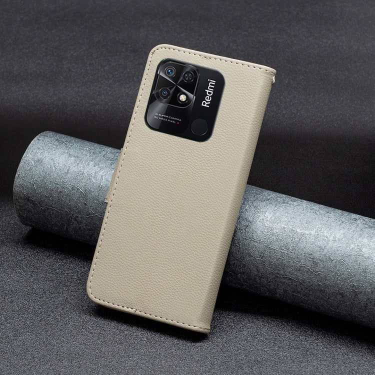LAMBSKIN Knižkové puzdro pre Xiaomi Redmi 10C - sivé