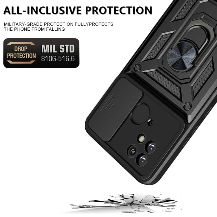 SLIDING ARMOR Tvrdený kryt pre Xiaomi Redmi 10C - čierny