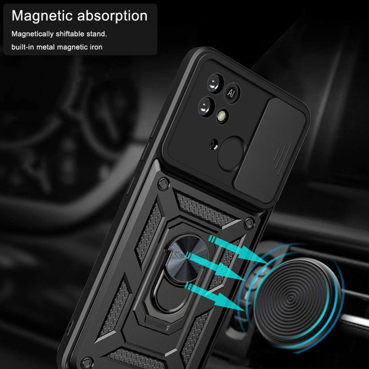 SLIDING ARMOR Tvrdený kryt pre Xiaomi Redmi 10C - čierny