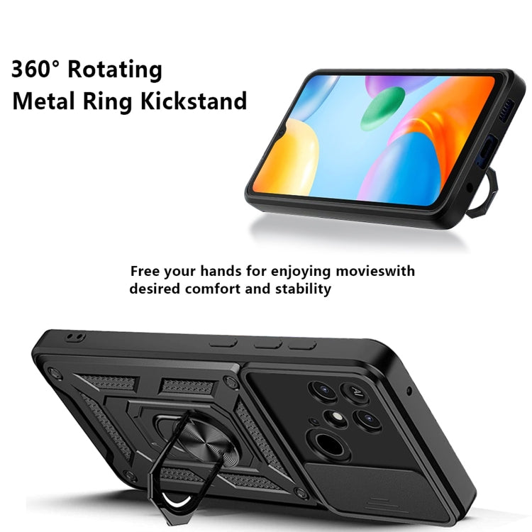 SLIDING ARMOR Tvrdený kryt pre Xiaomi Redmi 10C - čierny