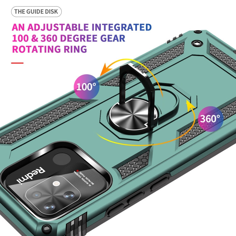 RING ARMOR Tvrdený kryt pre Xiaomi Redmi 10C - zelený