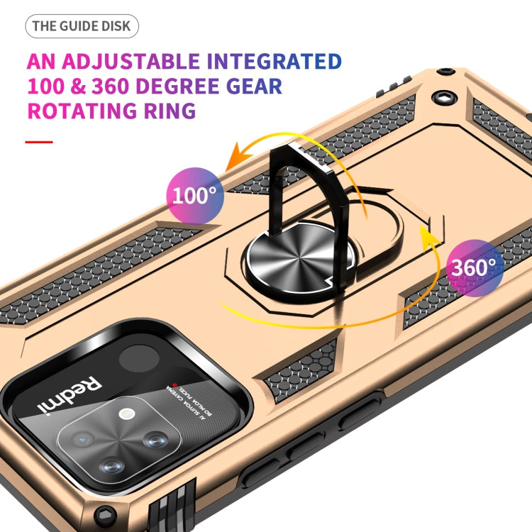 RING ARMOR Tvrdený kryt pre Xiaomi Redmi 10C - zlatý