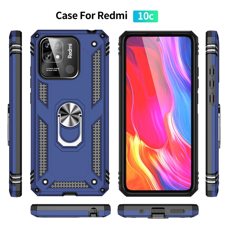 RING ARMOR Tvrdený kryt pre Xiaomi Redmi 10C - modrý