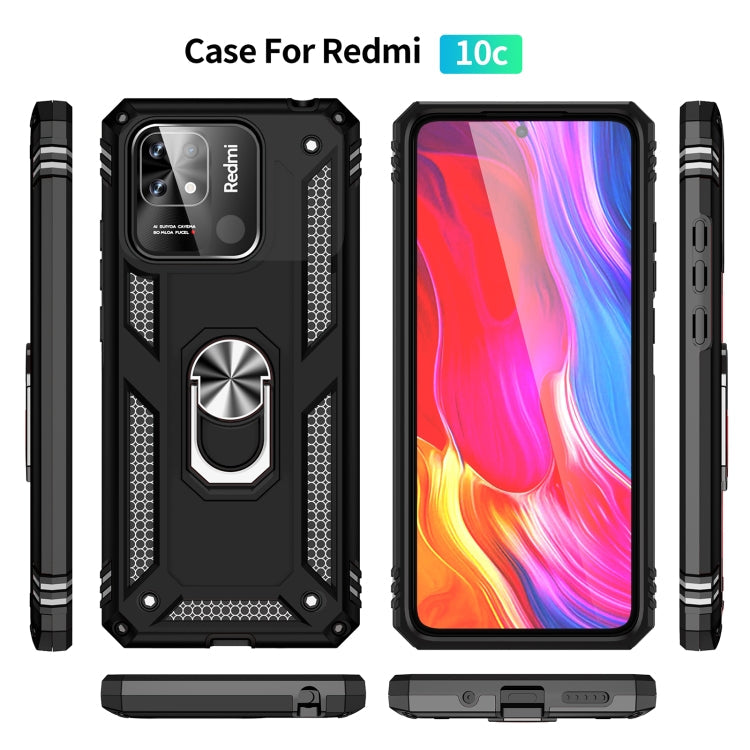 RING ARMOR Tvrdený kryt pre Xiaomi Redmi 10C - čierny