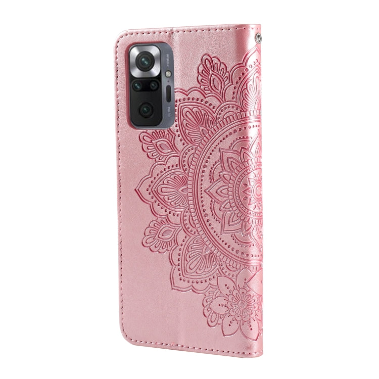 FLOWER Knižkové puzdro pre Xiaomi Redmi Note 10 Pro - ružové