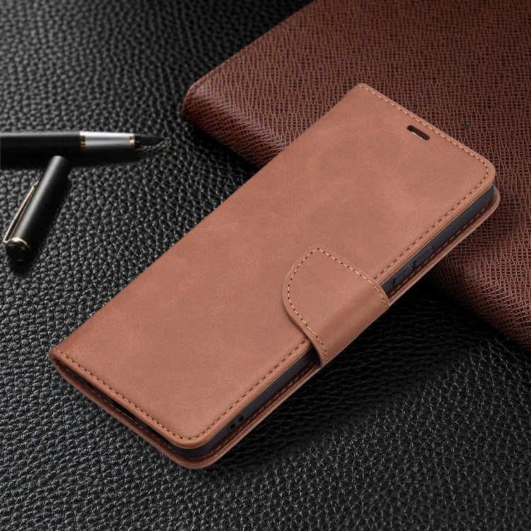 LAMBSKIN Knižkové puzdro pre Xiaomi Redmi Note 10 Pro - hnedé