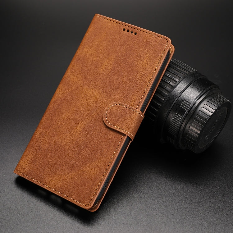 CALF Knižkové puzdro pre Xiaomi Redmi Note 10 Pro - tmavo hnedé