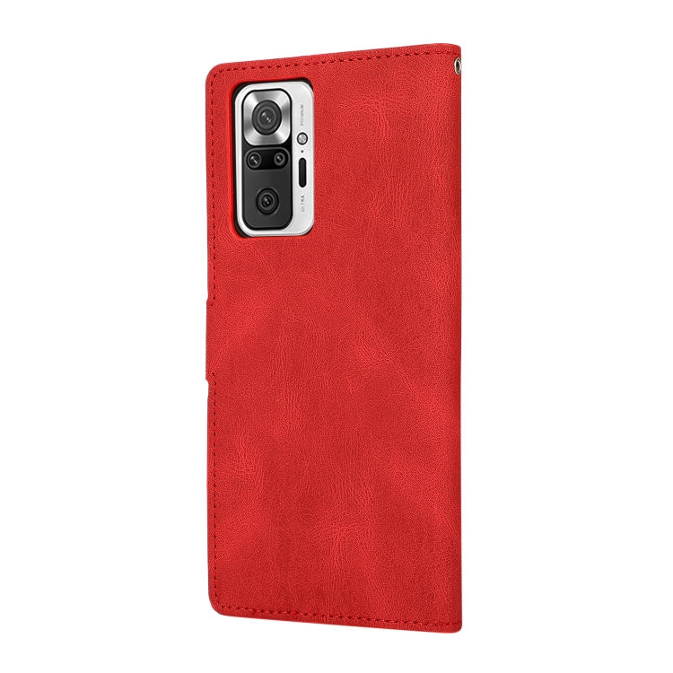 CALF Knižkové puzdro pre Xiaomi Redmi Note 10 Pro - červené