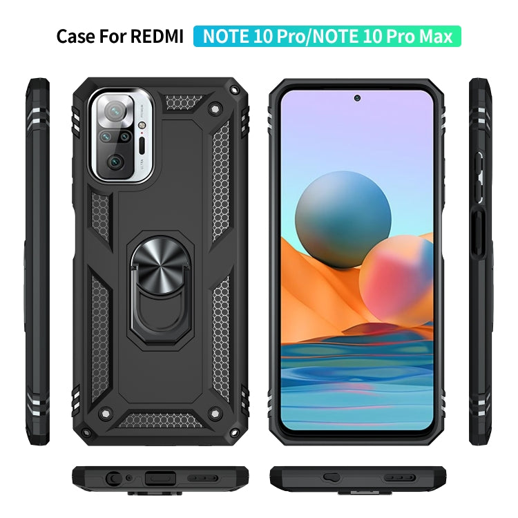 RING ARMOR Tvrdený kryt pre Xiaomi Redmi Note 10 Pro - čierny