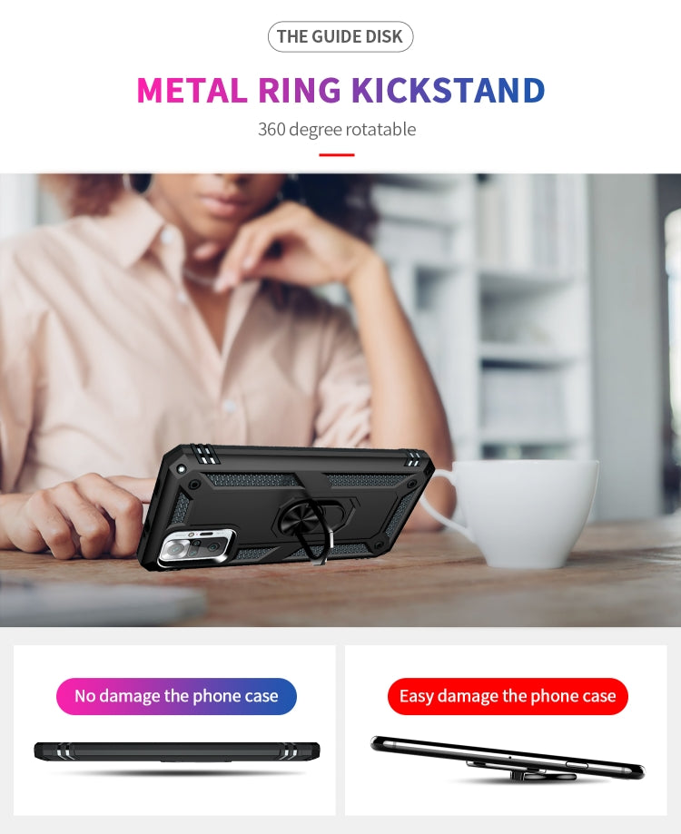 RING ARMOR Tvrdený kryt pre Xiaomi Redmi Note 10 Pro - čierny