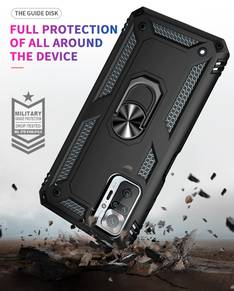 RING ARMOR Tvrdený kryt pre Xiaomi Redmi Note 10 Pro - čierny